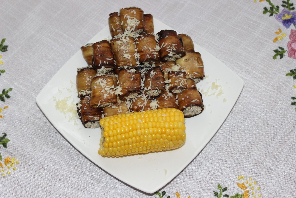 Баклажановые рулетики с очень вкусной начинкой