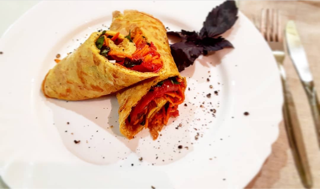 Бризоль с овощами и сыром