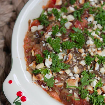 Закуска из запечённых баклажанов 