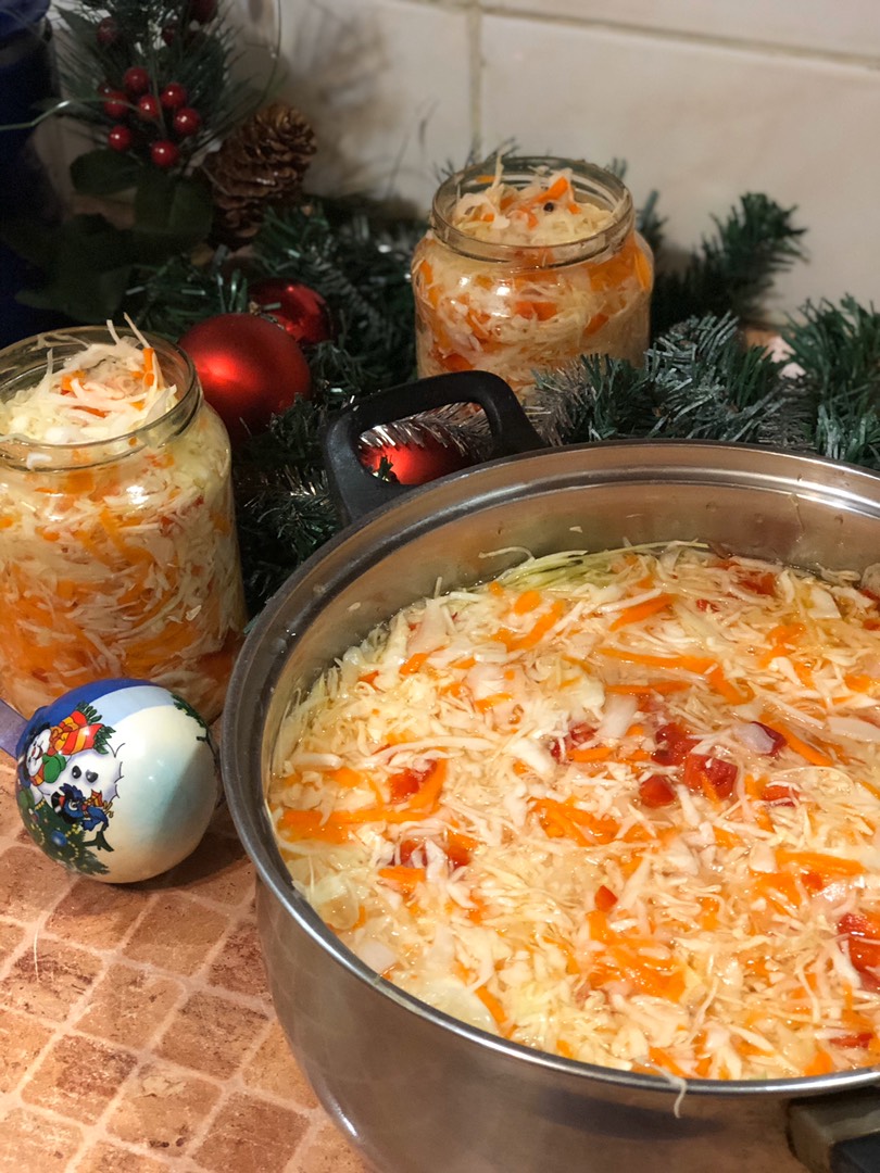 Маринованная капуста с морковью без уксуса быстрого приготовления