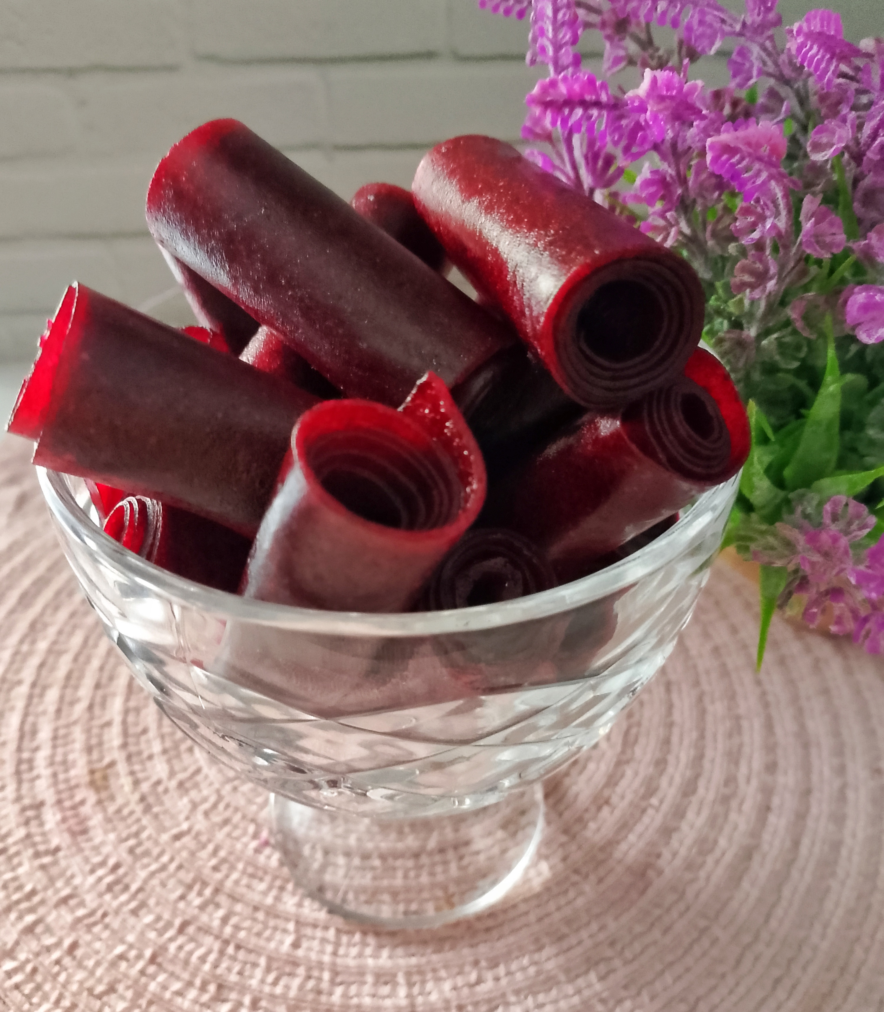 Пастила из замороженных ягод с яблоками и бананом в дегидраторе