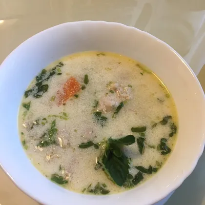Турецкий перловый суп с йогуртом и мятой