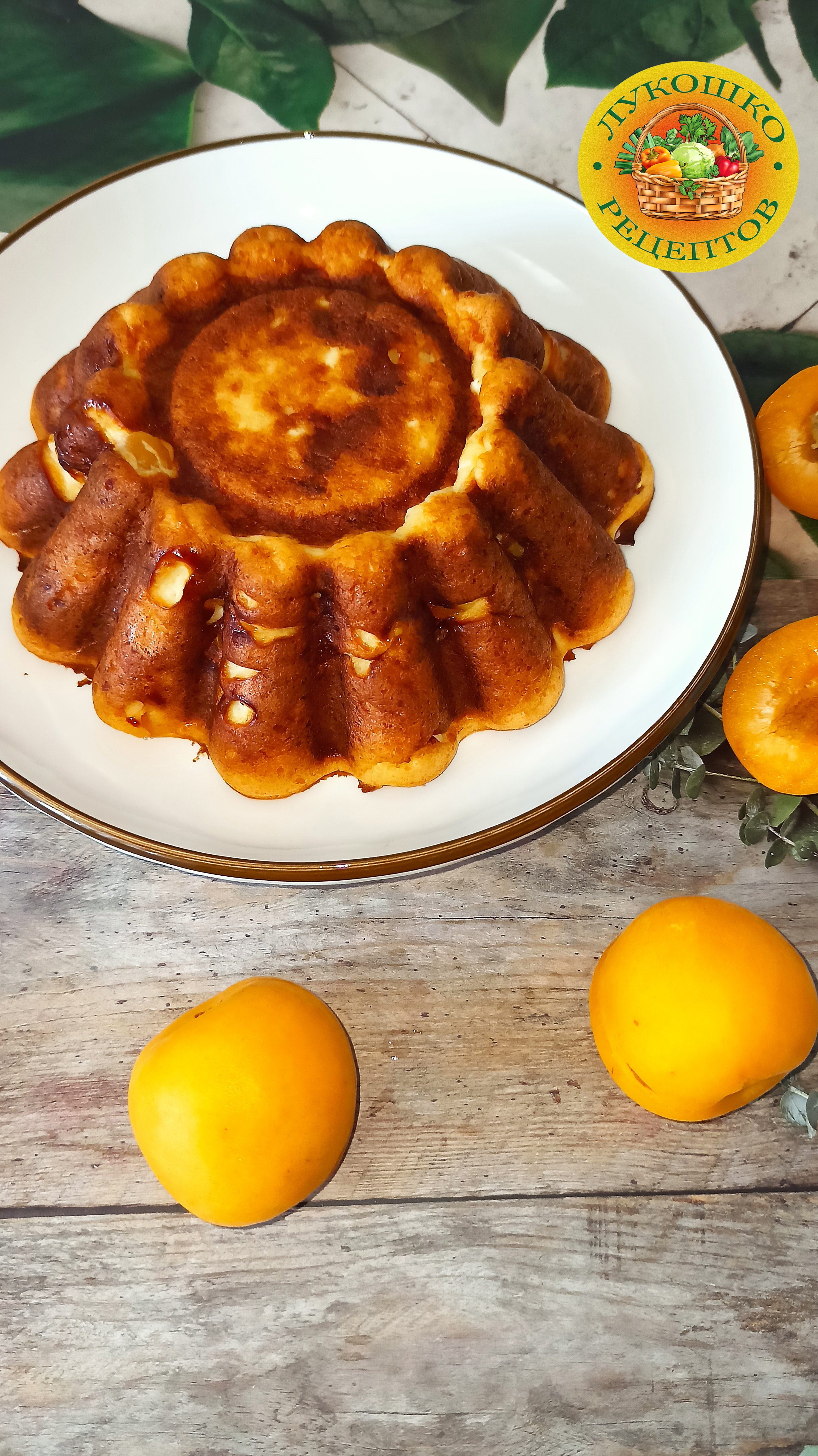 Творожная запеканка в духовке с абрикосами 🥧