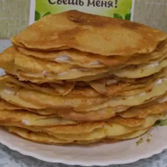 Кабачковые блинчики со сметанно-чесночной пропиткой 🥞