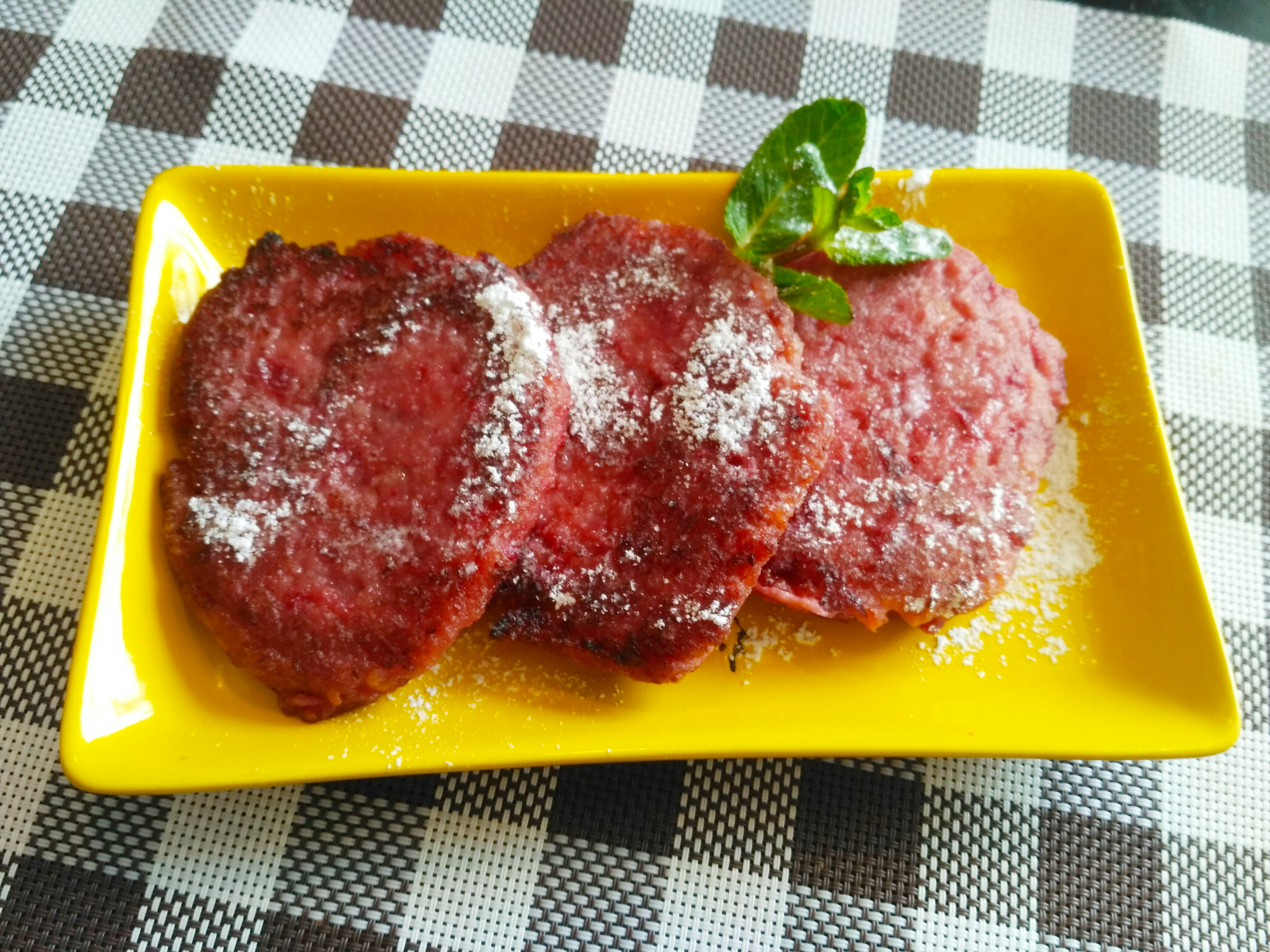 Постный десерт. Фруктовые оладьи