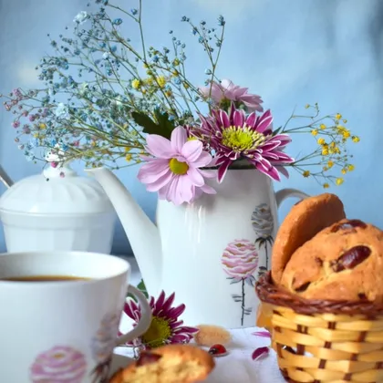 Песочное печенье с пьяной клюквой