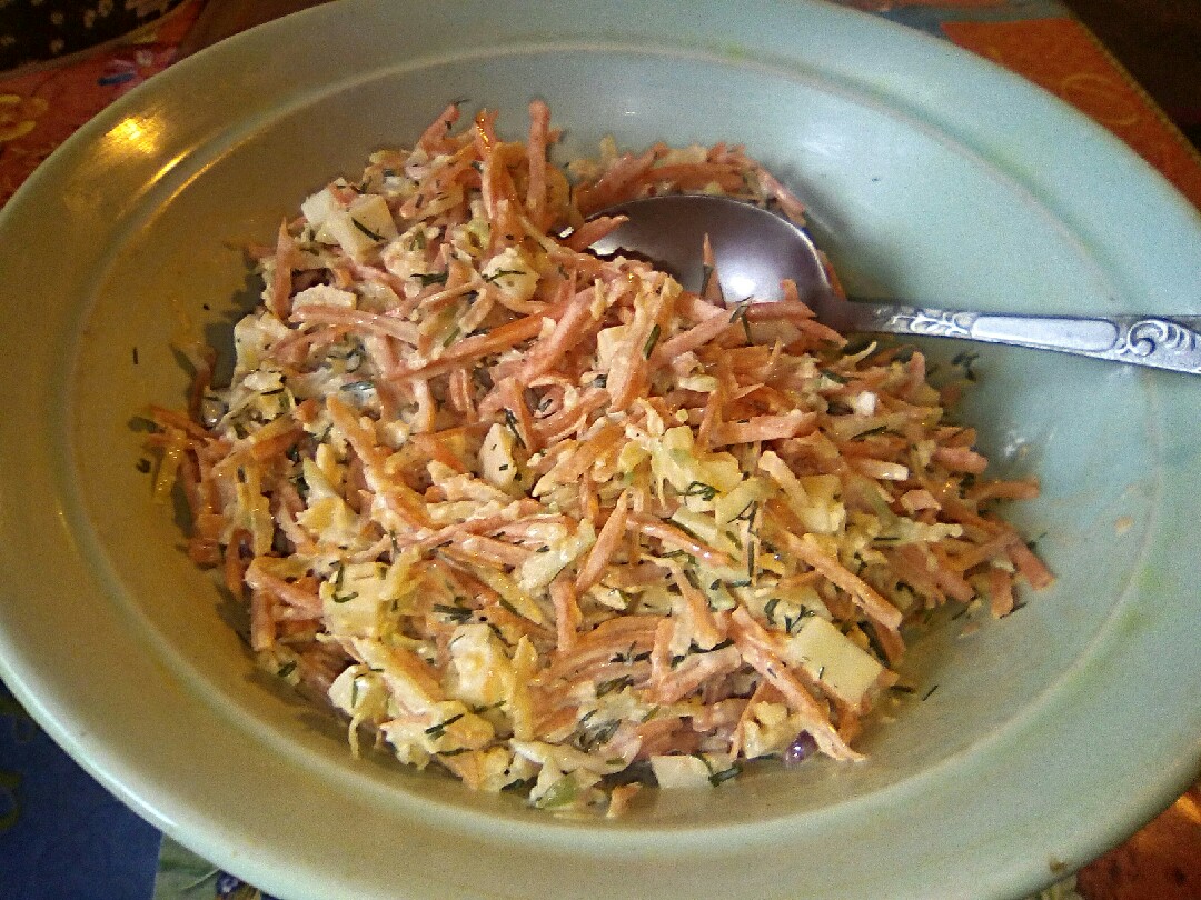 Вкусный и полезный салат с зелёной редькой на каждый день
