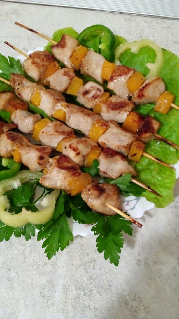 Шашлычки куриные с тыквой