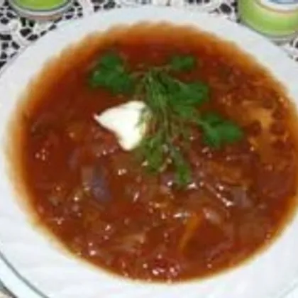 Острый постный томатно-луковый суп