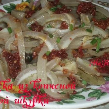 Закуска из копченой свиной шкурки #кулинарныймарафон