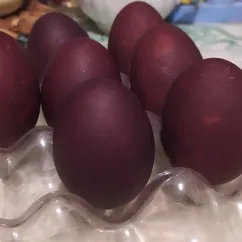 Мои пасхальные крашеные яйца в луковой шелухе !!!🥚