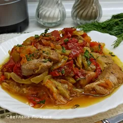 Рагу овощное с мясом в мультиварке