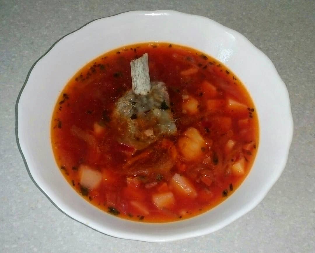 Борщ с кислой капустой
