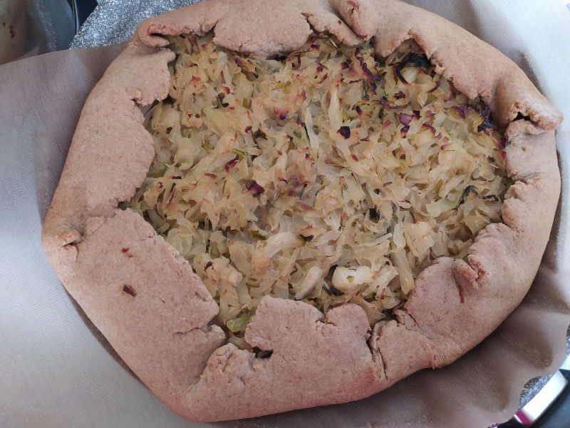 Гречневая галета с капустой (веганская)