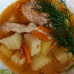 Курица тушеная с овощами в мультиварке