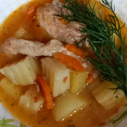Курица тушеная с овощами в мультиварке