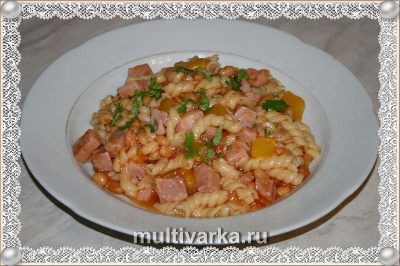 Макароны с фасолью