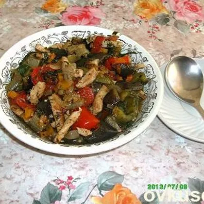 Курица с овощами