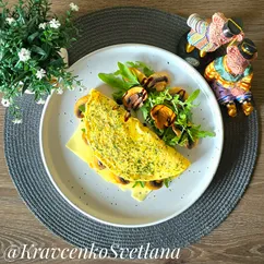 Омлет с грибами и сыром