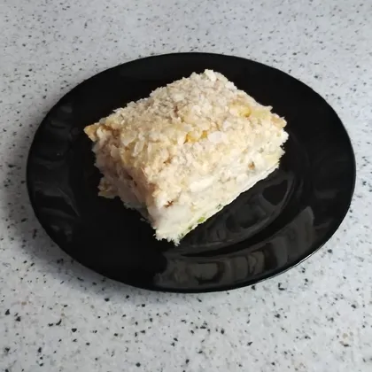 Слоеный пирог с рыбой из коржей Черока