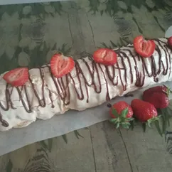 Меренговый рулет с клубникой 🍓🍓🍓