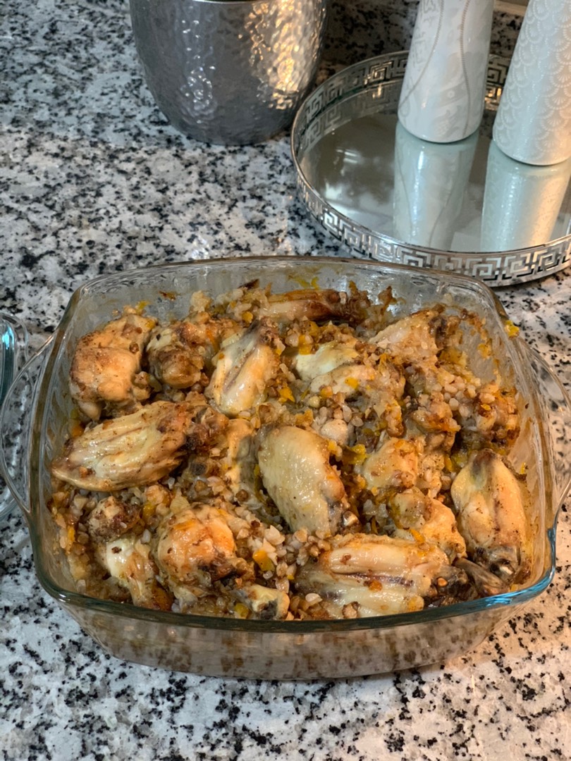 Гречка с курицей в духовке