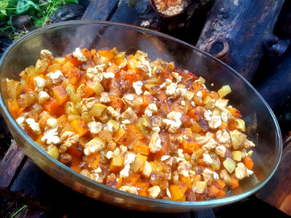 Тыква запеченная с яблоками