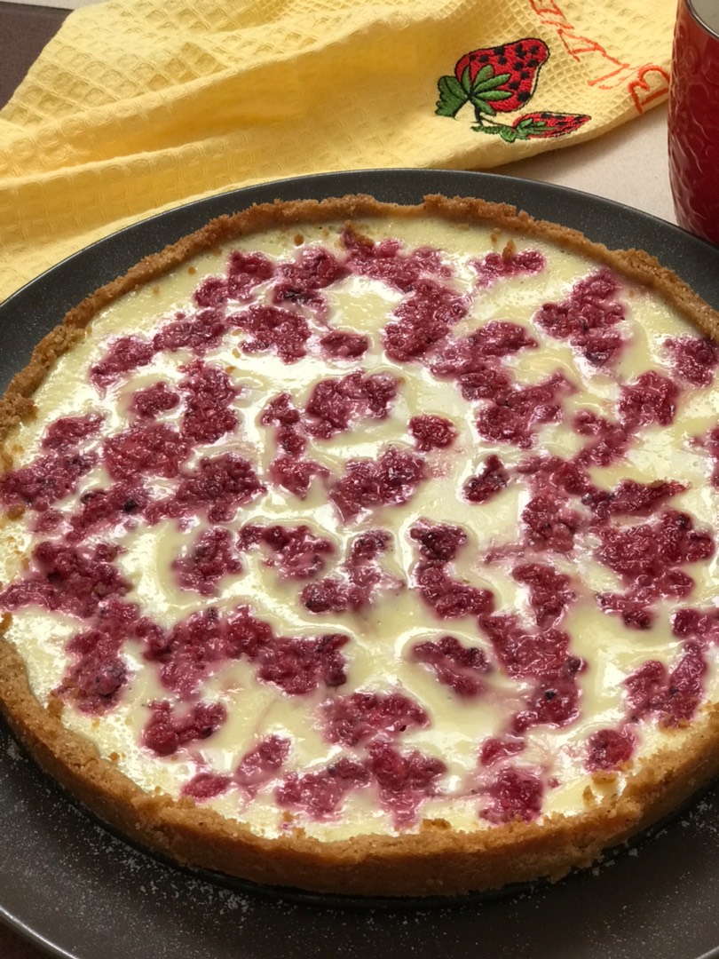 Открытый пирог с малиной – пошаговый рецепт приготовления с фото