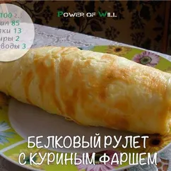 Белковый рулет с куриным фаршем