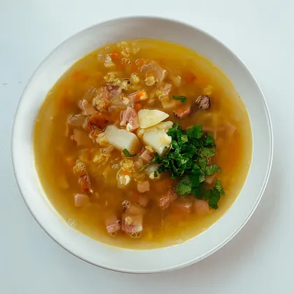 Гороховый суп с беконом и с’иглино