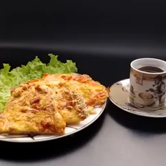 Яичница на тортилье в аэрогриле