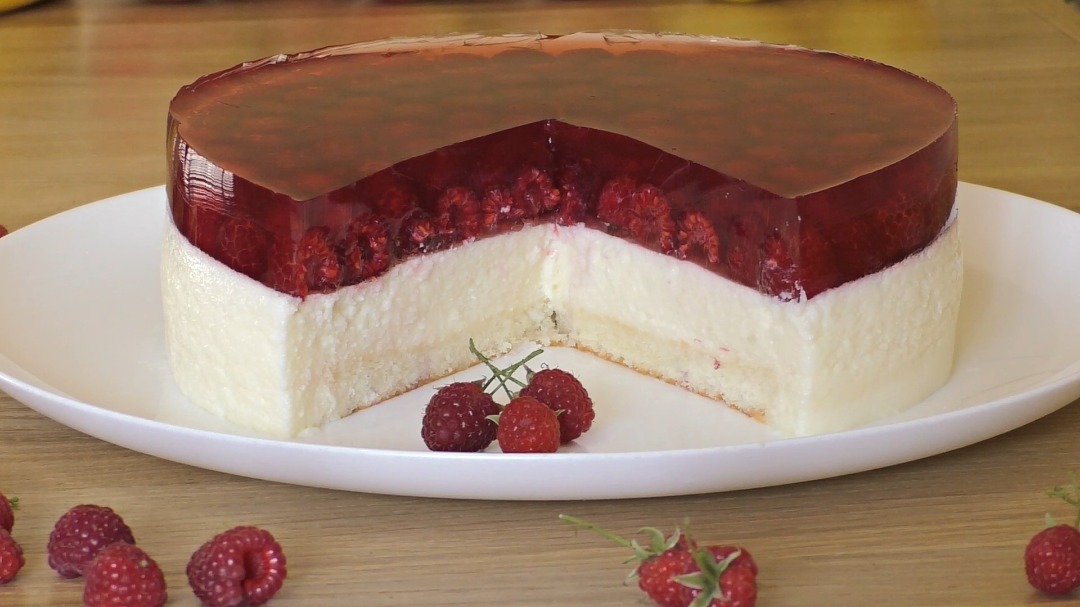 Малиновый торт-суфле без выпечки - пошаговый рецепт с фото