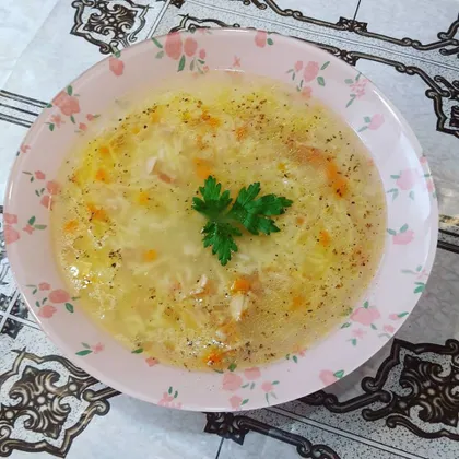 Суп с копчёной курицей