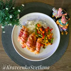 Куриное филе в беконе