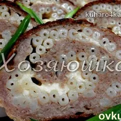 Самый простой рецепт вкуснейшего мясного рулета с макаронами видео МК