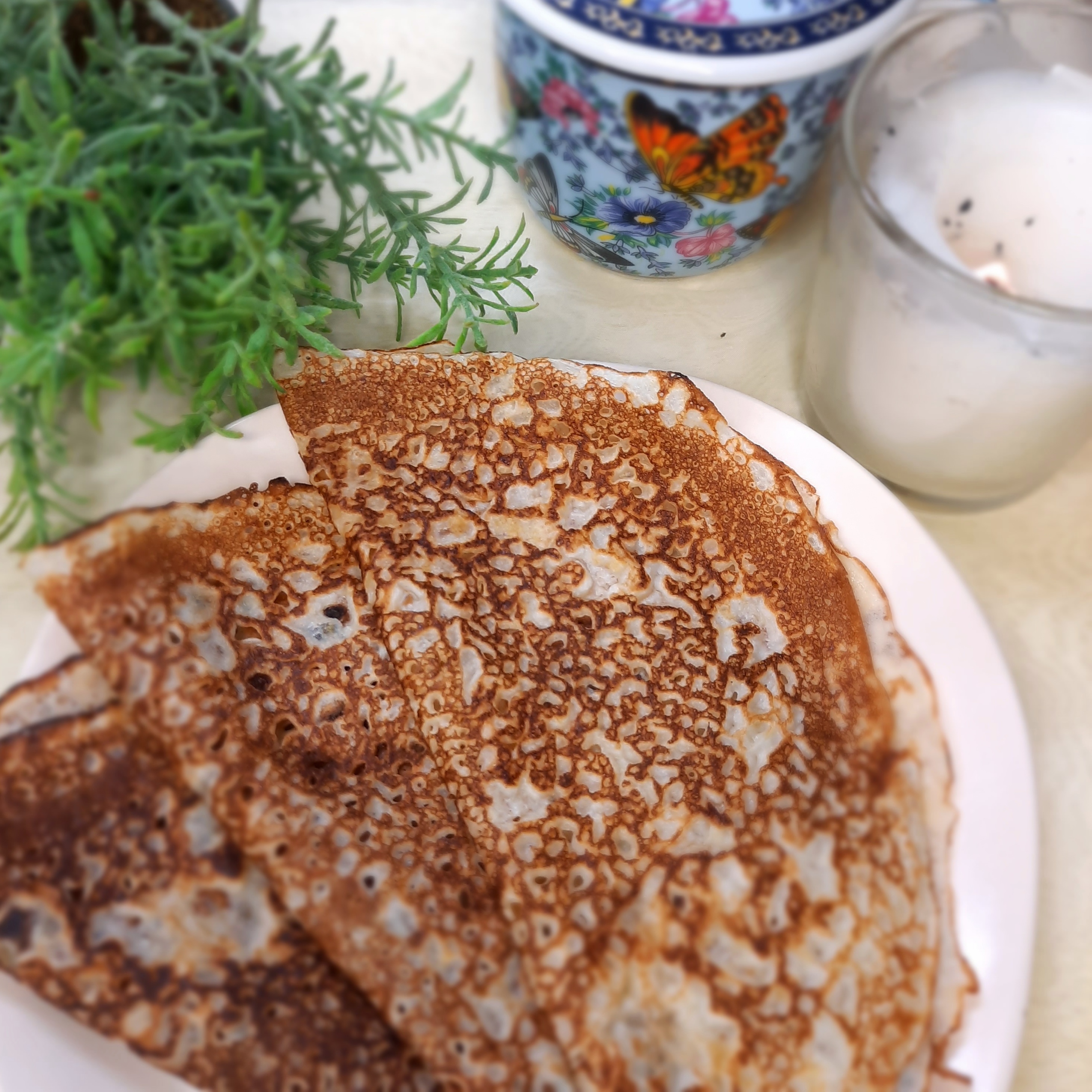 Блинчики на кефире заварные