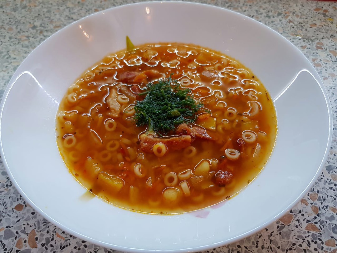 Минестроне с беконом