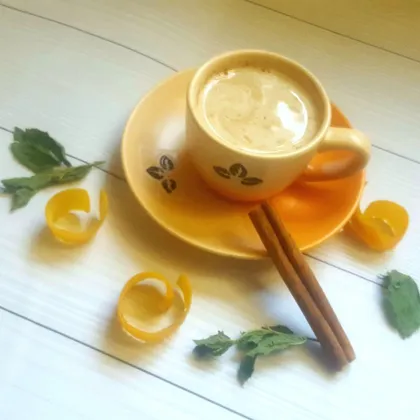 Натуральный кофе с мятой, апельсином и корицей