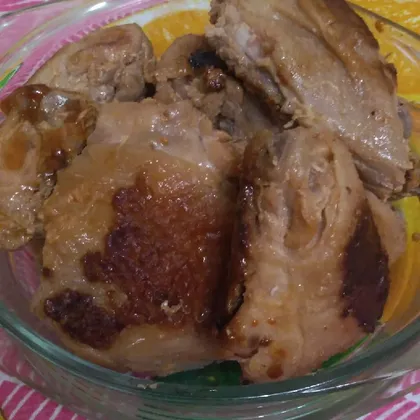 Курица в медово-соевом маринаде на сковороде