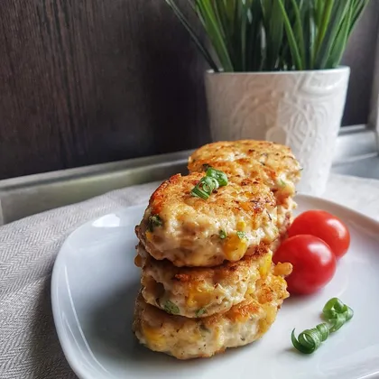 Рубленые котлеты с кукурузой🌽🍗