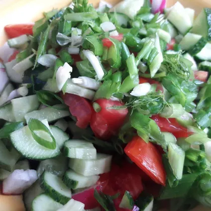 Быстрый овощной салат