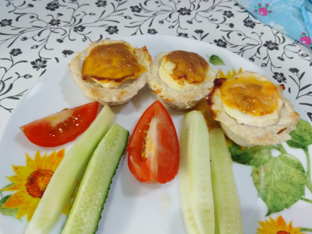 Куриные корзинки с желтком