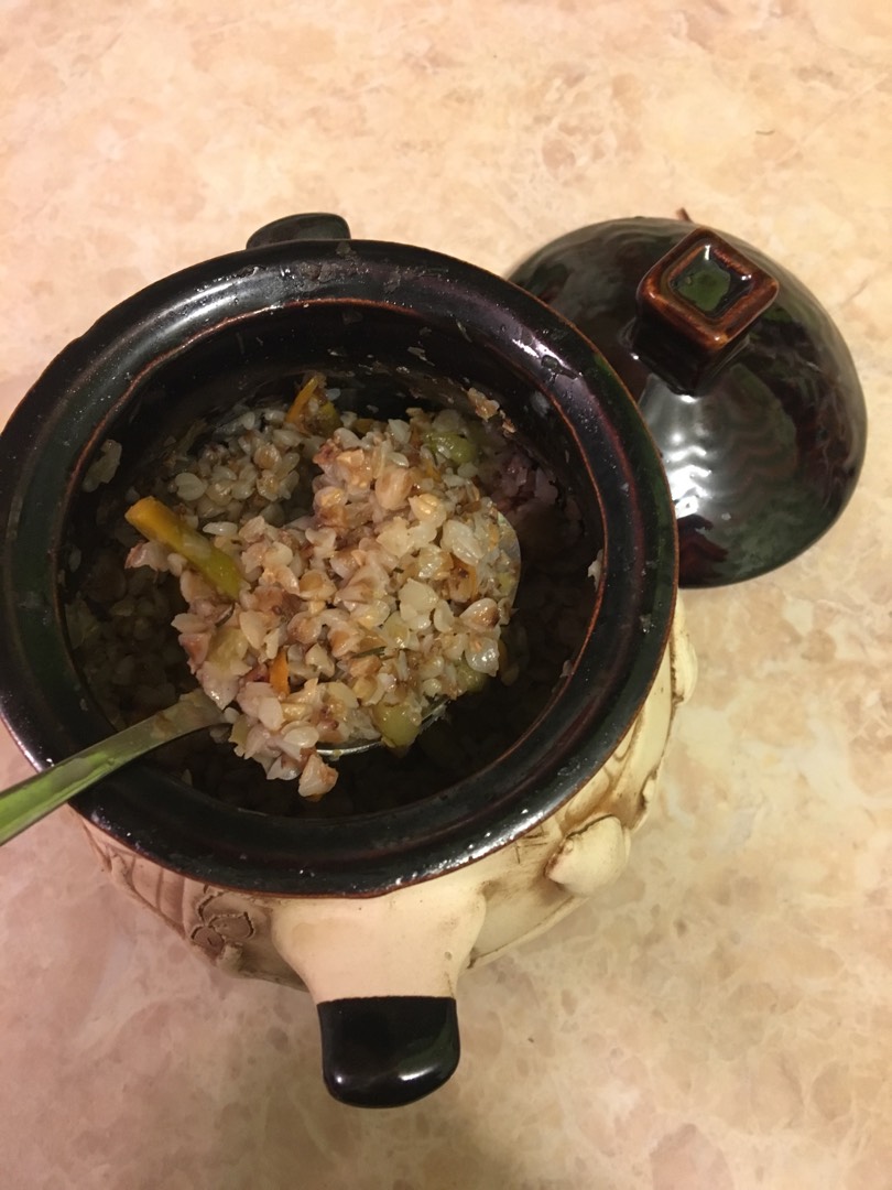 Гречка с овощами в микроволновке