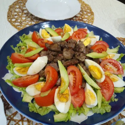 Перигорский  теплый салат с печенью