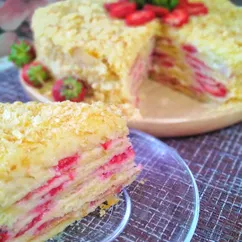 Торт «Наполеон» с клубникой🍓