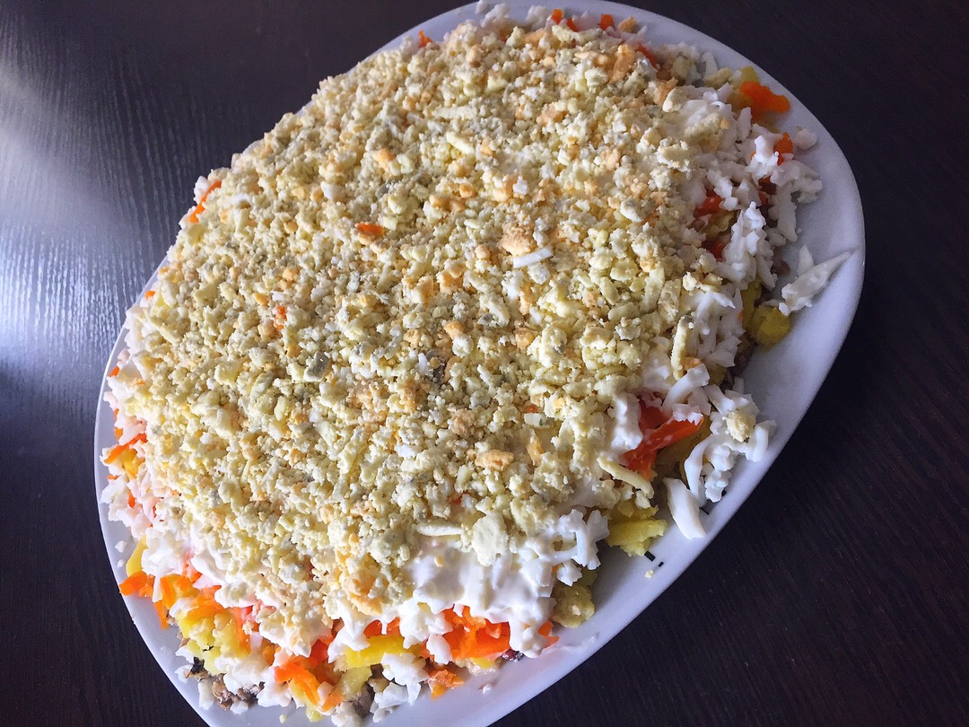 Салат «Мимоза» со шпротами - пошаговый рецепт с фото | ne-dieta