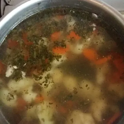 Суп куриный с цветной капустой
