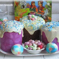 Куличи на ряженке + молочная глазурь за 5 секунд