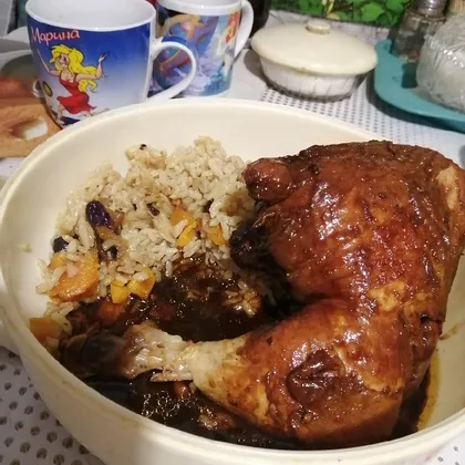 Курица с рисом в духовке 'Семейный ужин'