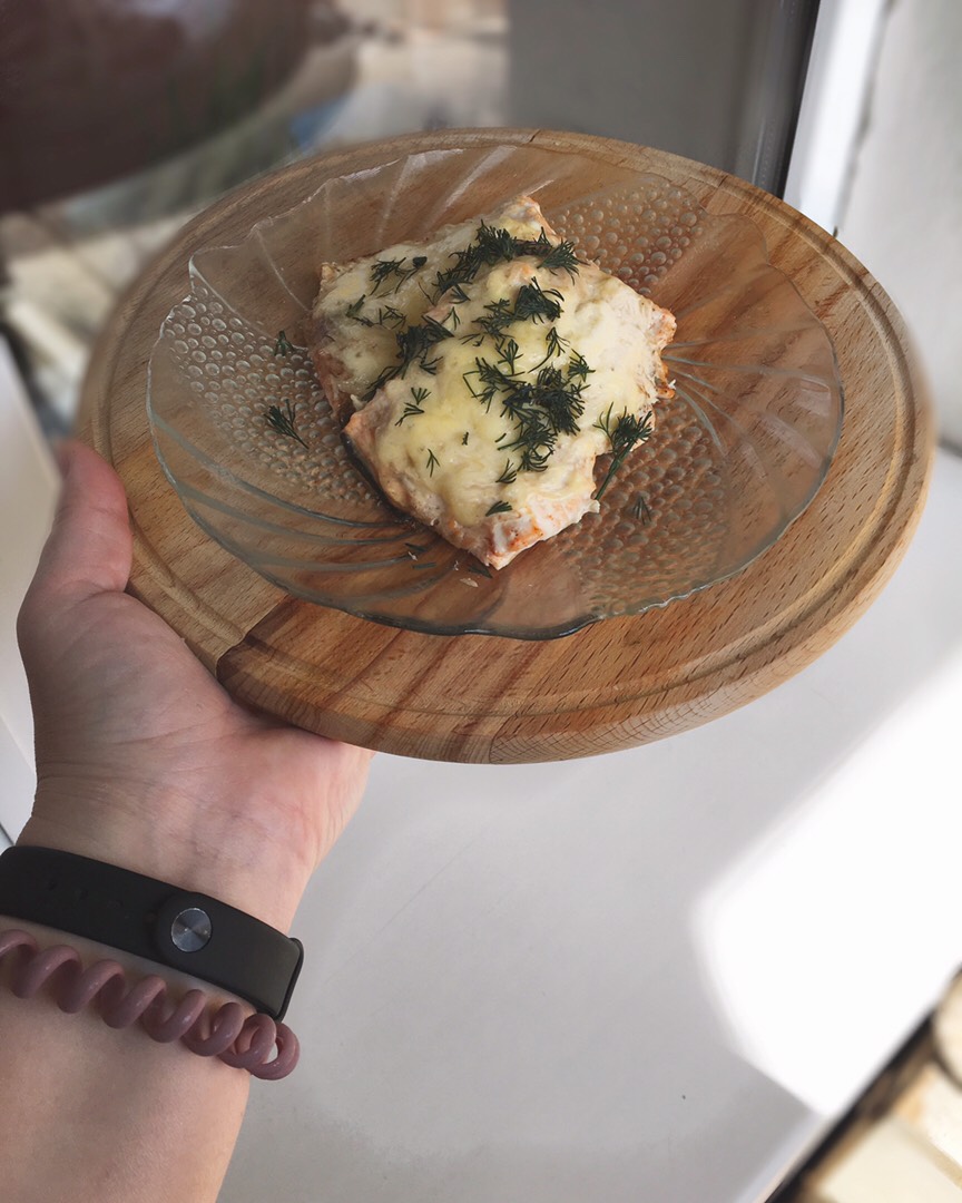 Запечённая горбуша под сыром🧀